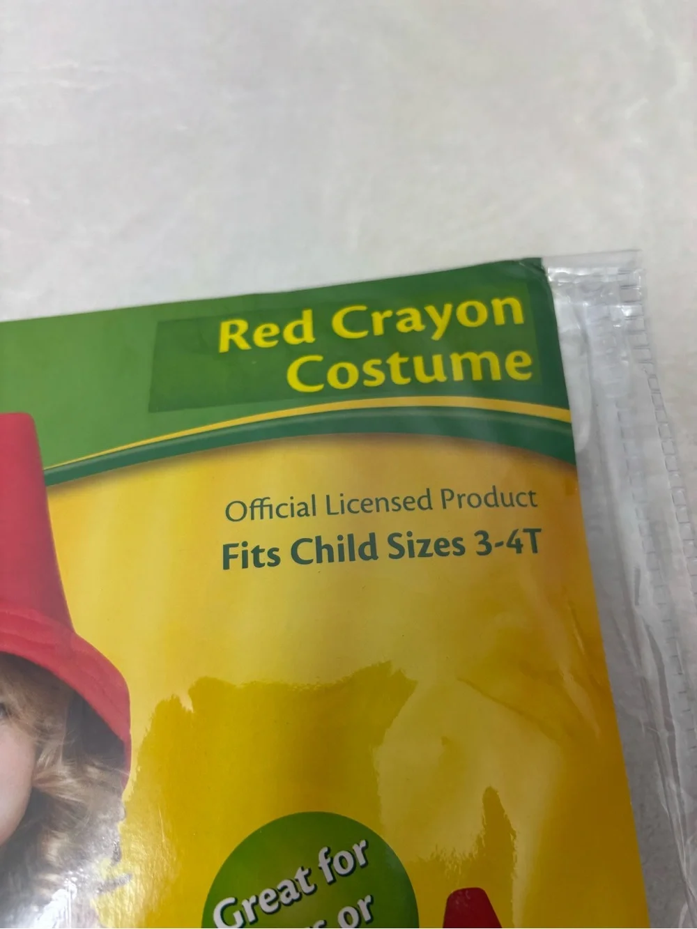 Crayola Red Crayon Kids Costume with Black Accents Child 3-4 T‎